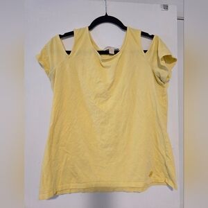 Michael Kors Light Yellow Short Sleeve Top